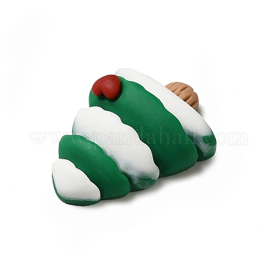 Кабошоны из непрозрачной смолы с рождественской тематикой RESI-C023-01I-1