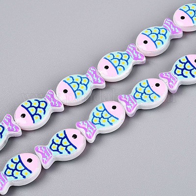 Окрашенные и нагретые стеклянные эмалевые бусины GLAA-T023-45B-1