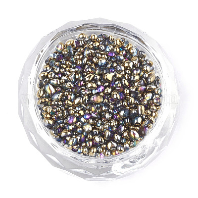 Позолоченные стекло бисер SEED-S016-09-1