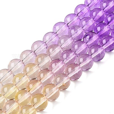 Выпечка расписные прозрачные стеклянные бусины X-DGLA-M001-8mm-09-1