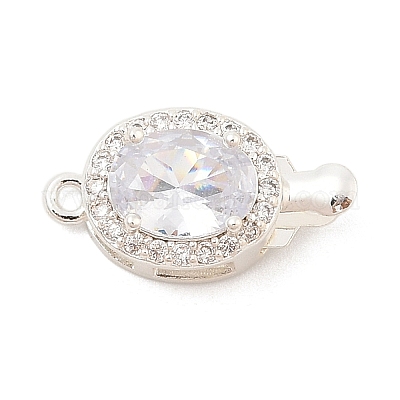 Латунные застежки из прозрачного кубического циркония с микропаве KK-C080-12S-01-1