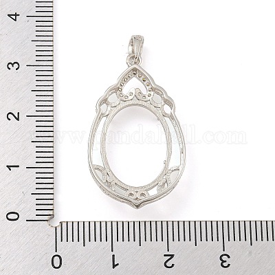 Сеттинги Серебряный кулон кабошон 925 стерлингов STER-B005-24P-1