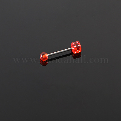 Кости хирургическая нержавеющая сталь 316l с акриловыми кольцами для языка FS-WGEA7F0-01-1