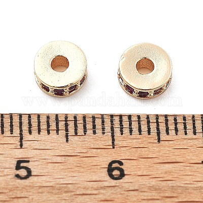 Латунные микро проложить кубического циркония бусы KK-R216-14KCG-01-1