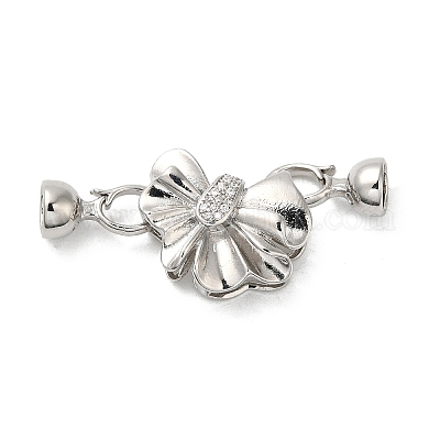 Реечное покрытие латунь микро паве прозрачный кубический цирконий складные застежки KK-E084-09P-1