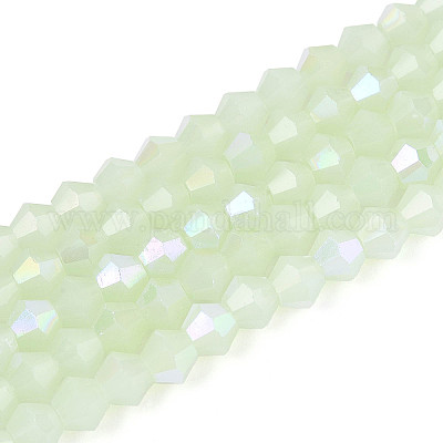 Имитация нефрита гальванических бисер пряди GLAA-F029-J4mm-D07-1