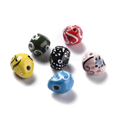 Фарфоровые бусины ручной работы LAMP-F020-38H-1