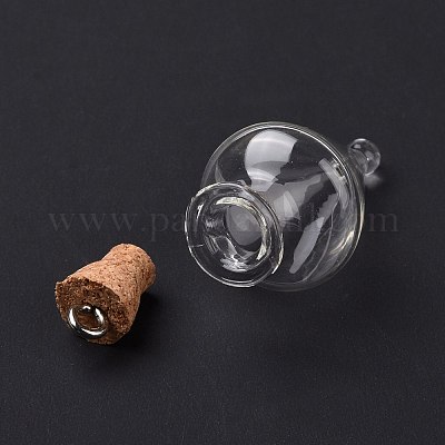 Подвески из стеклянных пробок в виде слезинок AJEW-A041-01D-1