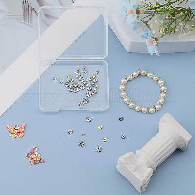 64 шт. 8 стиля 304 нержавеющая сталь разделительные бусины STAS-CA0002-02-1