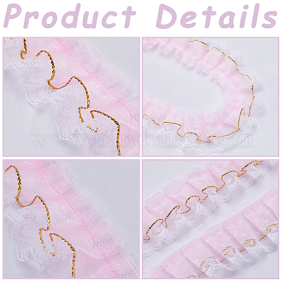 10 м полиэстеровых кружевных лент в горошек OCOR-GF0003-35B-1