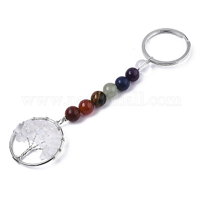 Опалитовые чипы брелок с чакрой G-N0326-004H-1