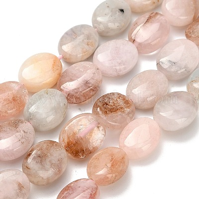 Натуральный розовый морганит бисер нитей&nbsp;G-H335-N01-8x10mm-1