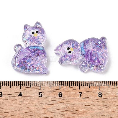 Прозрачный бантик из смолы RESI-M045-07F-1