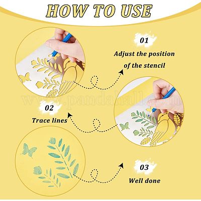 4шт 4 трафарета для резки из нержавеющей стали 304 DIY-FG0002-04-1
