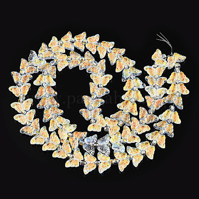 Стеклянные бусины с гальваническим покрытием &nbsp;EGLA-N012-04C-1