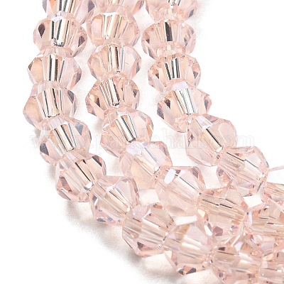 Прозрачные стеклянные бусины гальваническим пряди GLAA-F029-4mm-C26-1