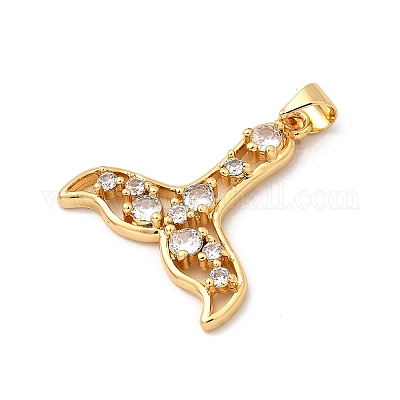 Латунные микро проложить кубического циркония подвески KK-I359-16G-03-1