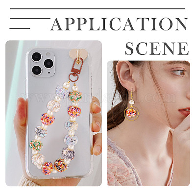 100 шт. винтажные бусины из ткани с прямым отверстием FIND-TA0006-79-1