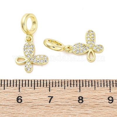 Латунь микропейв кубический цирконий европейские подвески с подвесками KK-D325-21G-01-1