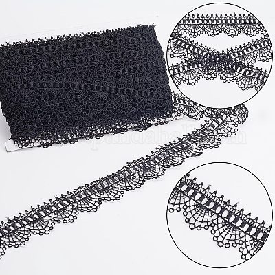 15 ярд полиэстерового кружева для вышивки OCOR-GF0002-40B-1