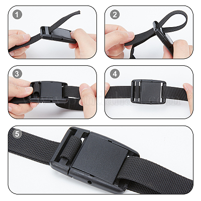 20 шт. пластиковая быстроразъемная пряжка контурной формы сбоку KY-NB0001-45-1