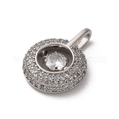 Латунные микро проложить кубического циркония подвески KK-Q070-01D-P-1