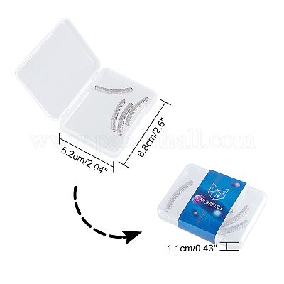 Латунные микро проложить прозрачный бисер кубического циркония трубки ZIRC-UN0001-01P-1