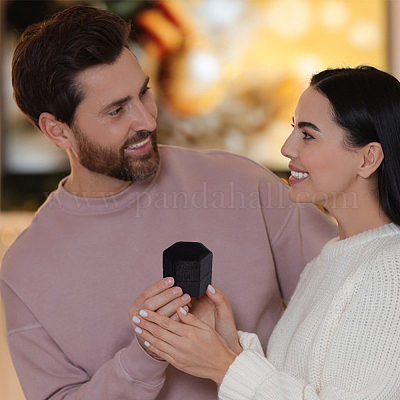 Коробки для хранения колец из полиэстера и бархата CON-WH0123-28A-1