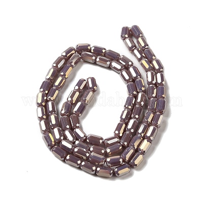 Стеклянные бусины с гальваническим покрытием  EGLA-D031-01-05-1