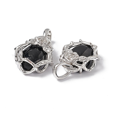 Природные подвески обсидиана G-P484-03P-04-1