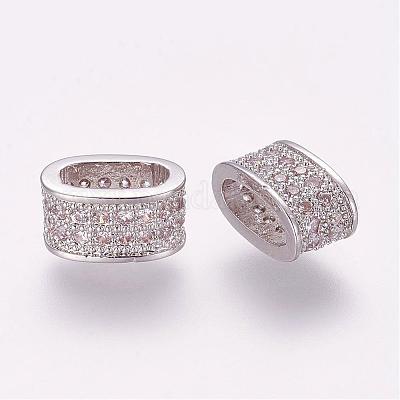 Латунные микро проложить кубического циркония слайд подвески ZIRC-G091-58P-1