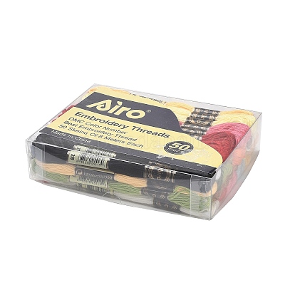 50 моток 25 цвета 6-слойная полиэфирная мулине для вышивания OCOR-K006-B02-1