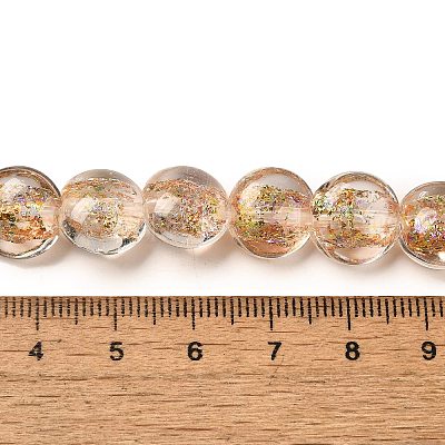 Нити стеклянных бусин из дихроичной фольги ручной работы DICH-U001-11E-1