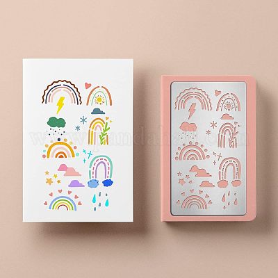 2шт 2 трафарета для резки из нержавеющей стали 304 DIY-FG0001-96-1