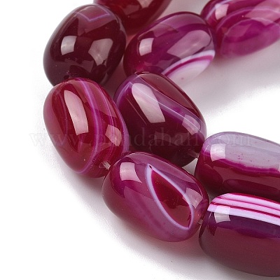 Нити бусин из натурального полосатого агата/полосатого агата (окрашенного и нагретого) G-H324-01I-1