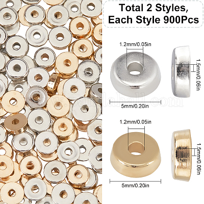 1800шт 2 цвета ccb пластиковые распорные бусины&nbsp;CCB-SC0001-08-1