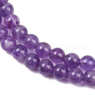 Природный аметист нитей бисера G-A274-C01-6mm-03-1