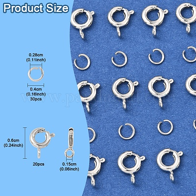 Латунная застежка пружинного кольца KK-FS0001-50P-1