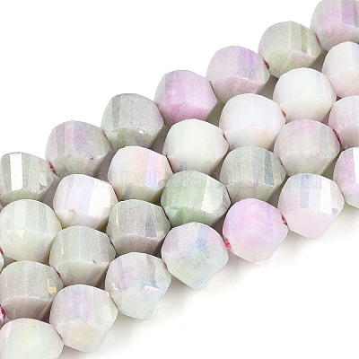 Антикоррозийные гальванические стеклянные бусины GLAA-T025-8mm-14F-1