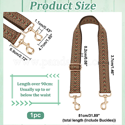 2 шт. 2-х цветные лямки для сумки из полиэстеровой тесьмы в стиле бохо DIY-WR0003-37-1