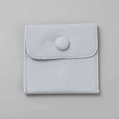 Квадратная бархатная шкатулка для драгоценностей с кнопкой CON-WH0088-77A-01-1