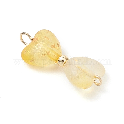 7 шт. 7-цветные матовые прозрачные акриловые подвески-сердечки с двумя видами PALLOY-JF04508-1