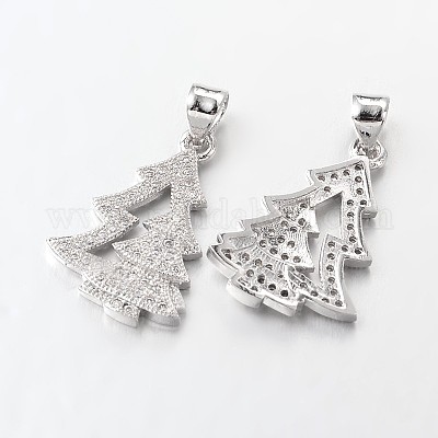 Латунные микро проложить кубического циркония подвески ZIRC-L035-51P-FF-1