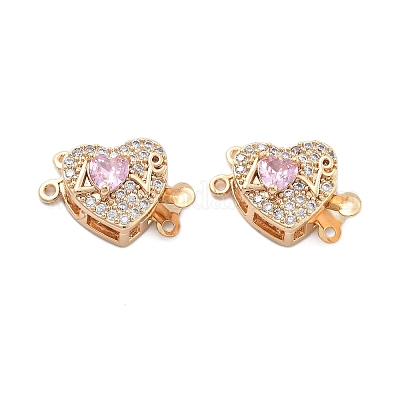 Латунные микро проложить кубического циркония ящик с застежками KK-B125-07G-01-1