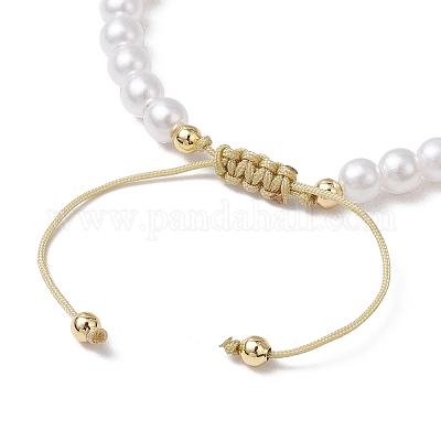 Браслеты из плетеных бусин из натурального серого агата BJEW-JB11668-01-1