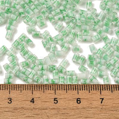 Двухцветный внутренний цвет прозрачный стеклянный бисер SEED-C004-05B-1