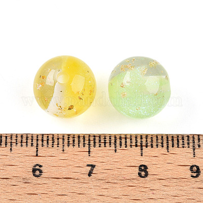 Двухцветные прозрачные смоляные бусины X1-RESI-N042-12mm-12-1