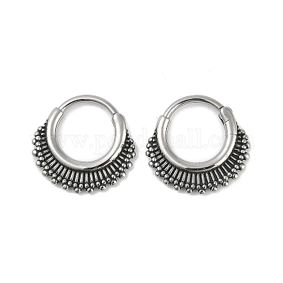 Серьги-кольца из хирургической нержавеющей стали 316&nbsp;EJEW-G416-33AS-1