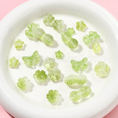 120шт 8 стиля прозрачные стеклянные бусины DGLA-FS0001-17-1