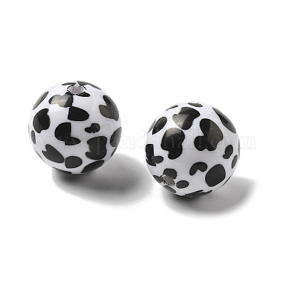 Печать непрозрачных акриловых бусин OACR-H049-01D-1